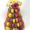 Handcrafted French macaron celebration tower cake