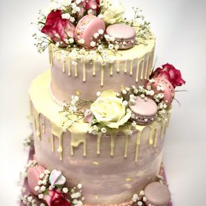 Wedding cake elegant, romantic, macaroons, ombre