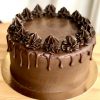 Indulgent handmade dark chocolate celebration cake