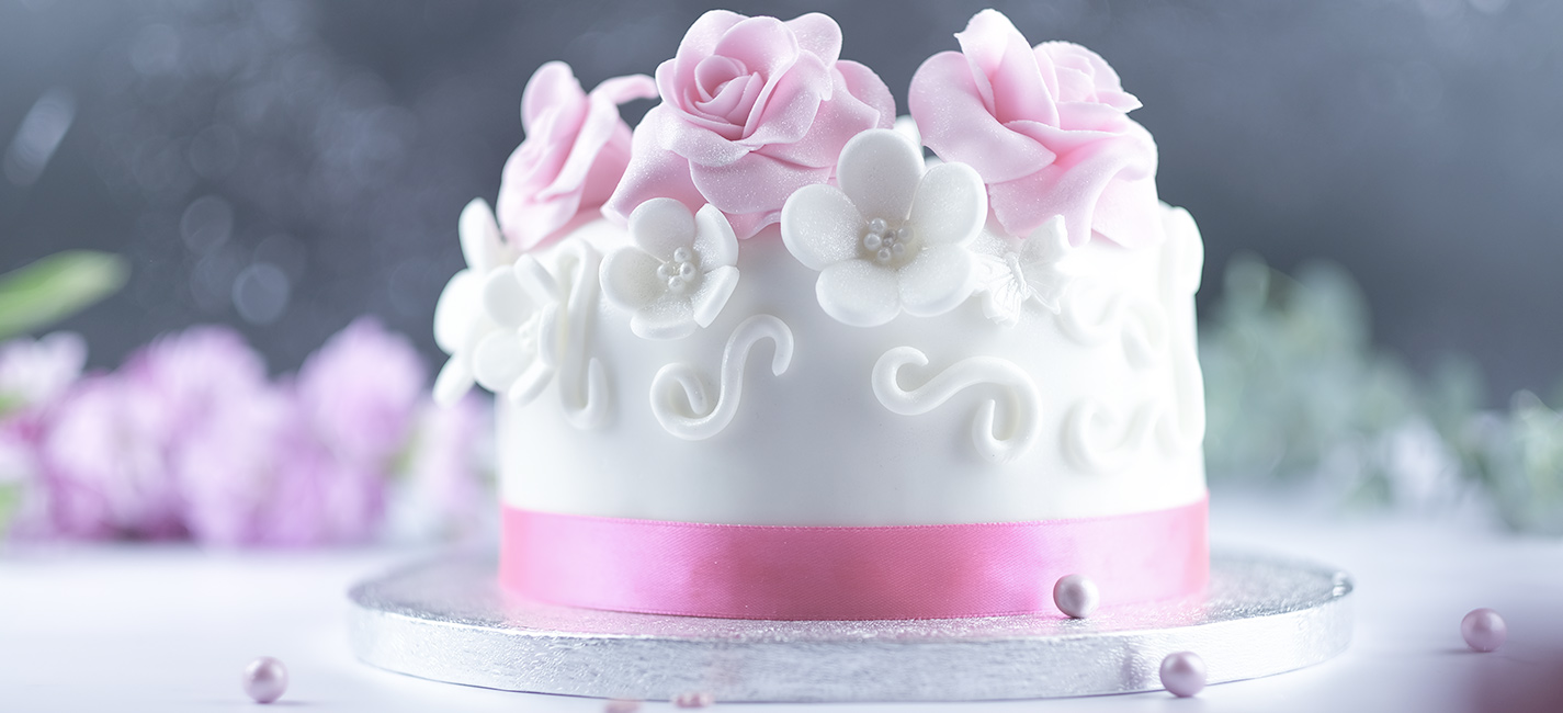 Pretty and pink birthday cake
