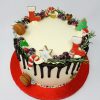 Gourmet Christmas festive cake with Genoise sponge