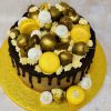 Pot of gold chocolate and macarons cake